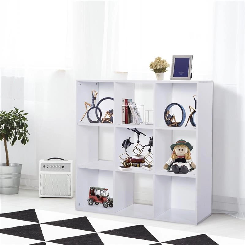 LIBRERIA 9 SCOMPARTI A CUBO 91.5X29.5X91.5CM BIANCA