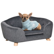 Cuccia per Cani con Cuscino ¨C zephmum ¨C Grigio Antracite 70x47x30cm