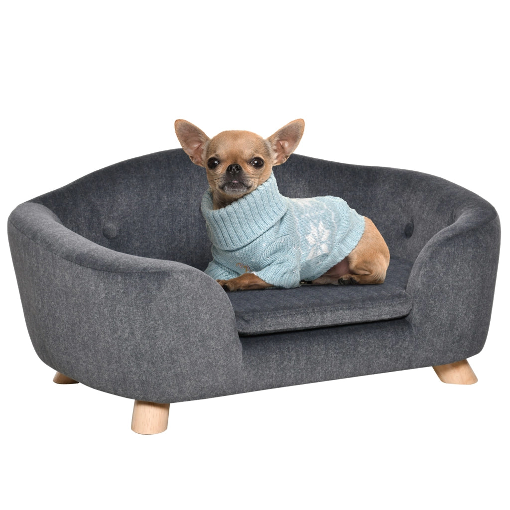 Cuccia per Cani con Cuscino ¨C zephmum ¨C Grigio Antracite 70x47x30cm