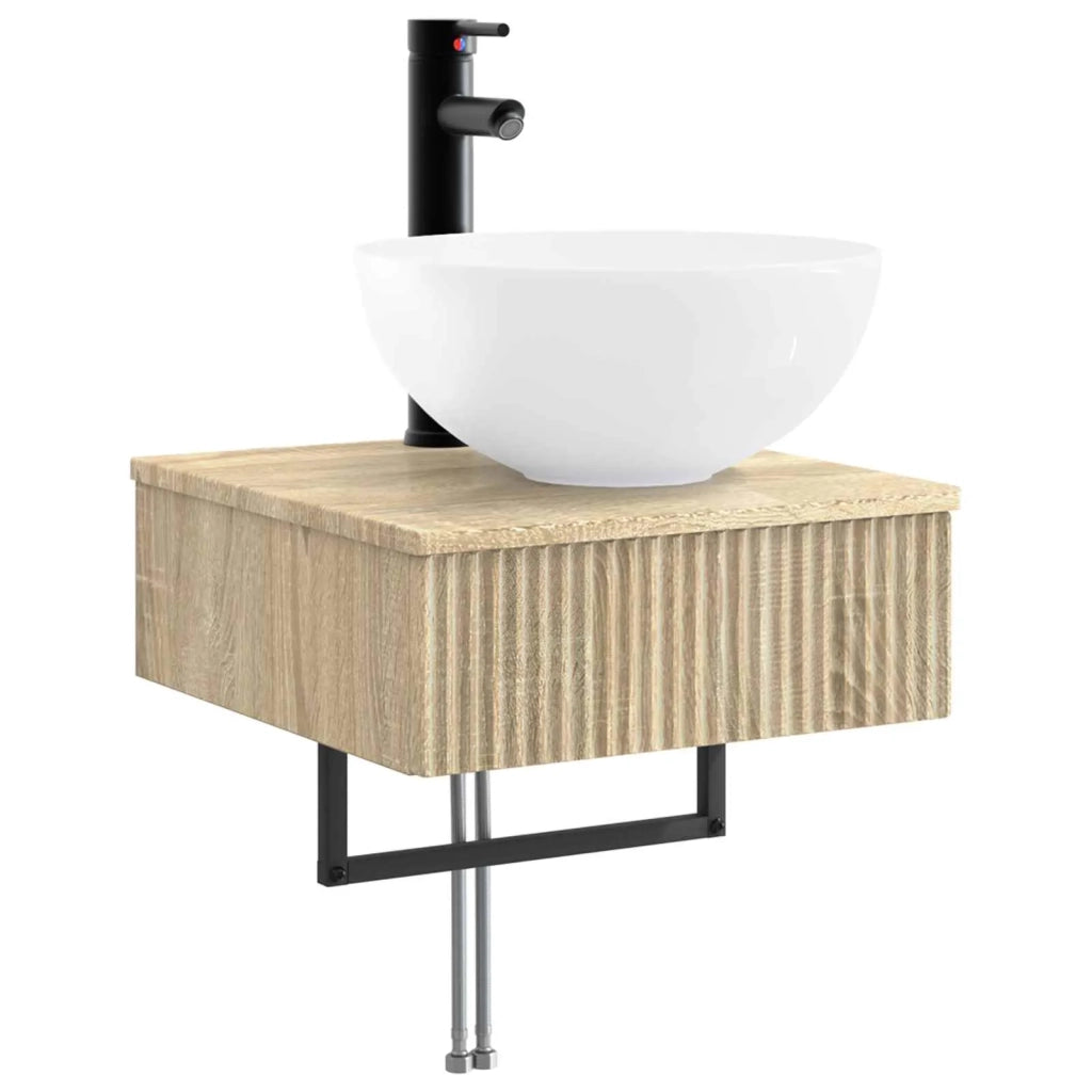 Set di Armadi da Bagno 5 pz Rovere Sonoma Legno ingegnerizzato 3406281