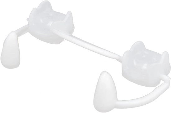 Denti da vampiro - Protesi dentale in costume - Materiali siliconici morbidi - Vampiro - Halloween - Accessori di costume - Denti anteriori retrattili - Ideali per feste - Colore rosso - Modello