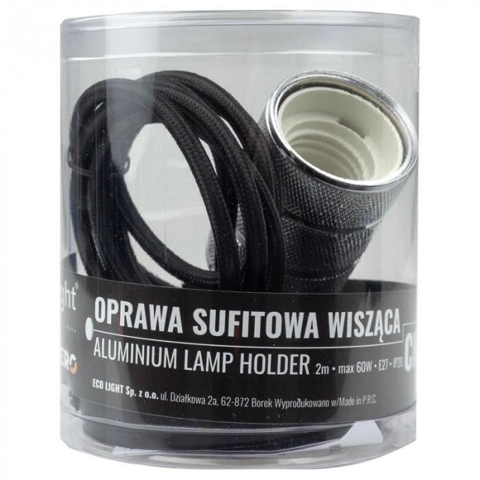 Lampada a sospensione industriale E27 cromo Ecolight