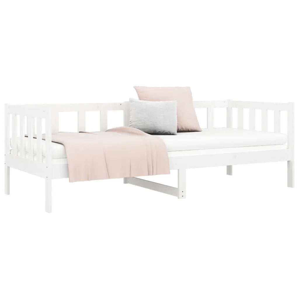 Letto singolo | Letto per adulti | Dormeuse senza Materasso Bianca 80x200 cm Legno Massello Pino