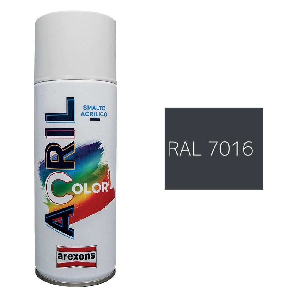 SMALTO SPRAY ACRILICO RAL 7016 - grigio antracite- 6 pezzi  - AREXONS