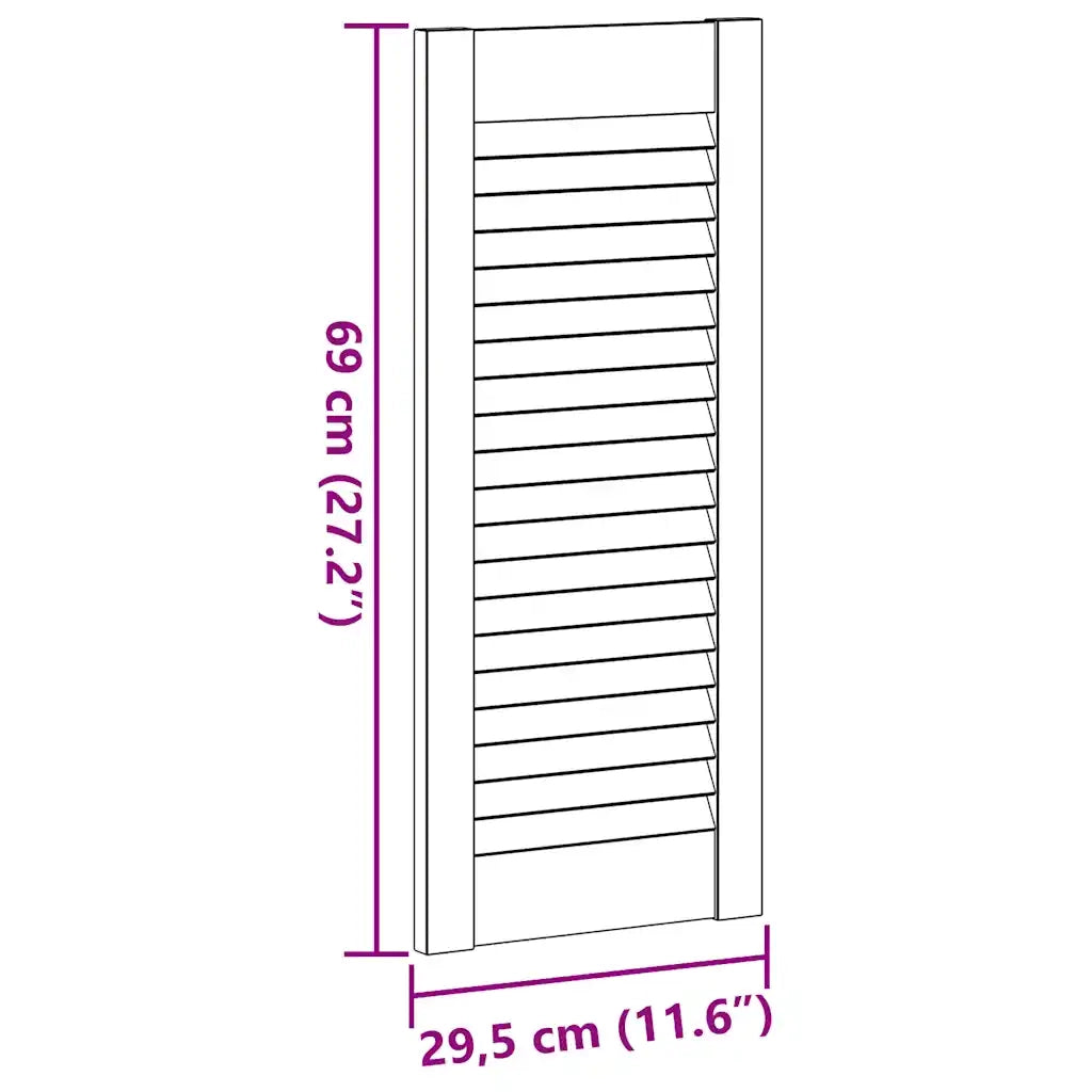 Anta con Design a Lamelle 69x29,5 cm in Legno di Pino CFW8550935