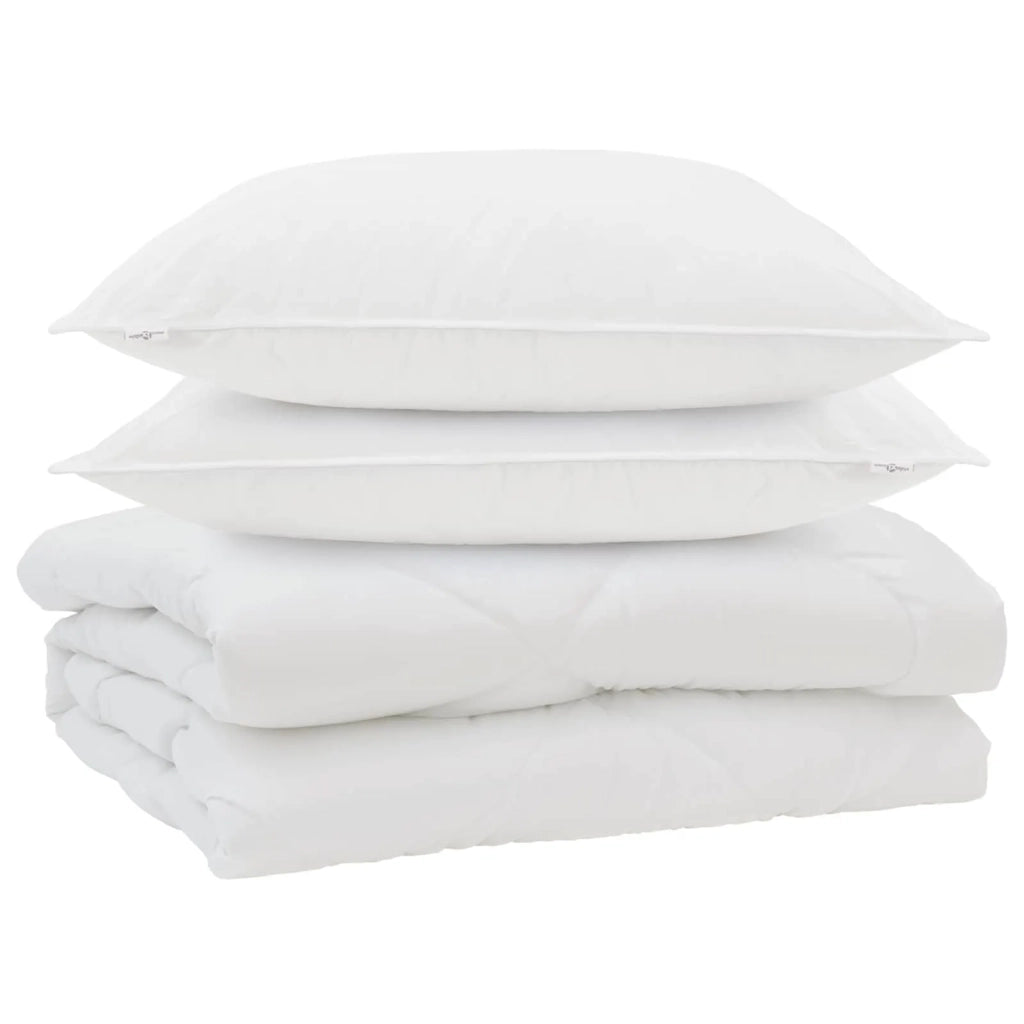 Piumone con cuscino 3 pcs Bianco Microfibra 3377385
