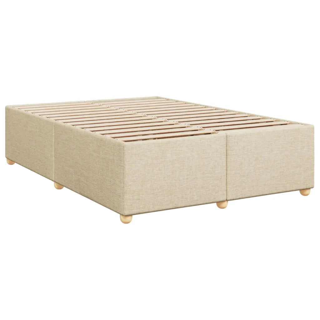 Giroletto a Molle con Materasso Crema 160x200 cm in Tessuto 3286743