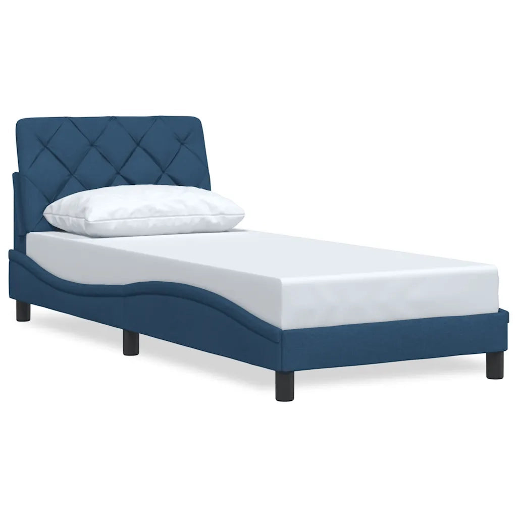 Giroletto senza Materasso Blu 90x200 cm in Tessuto