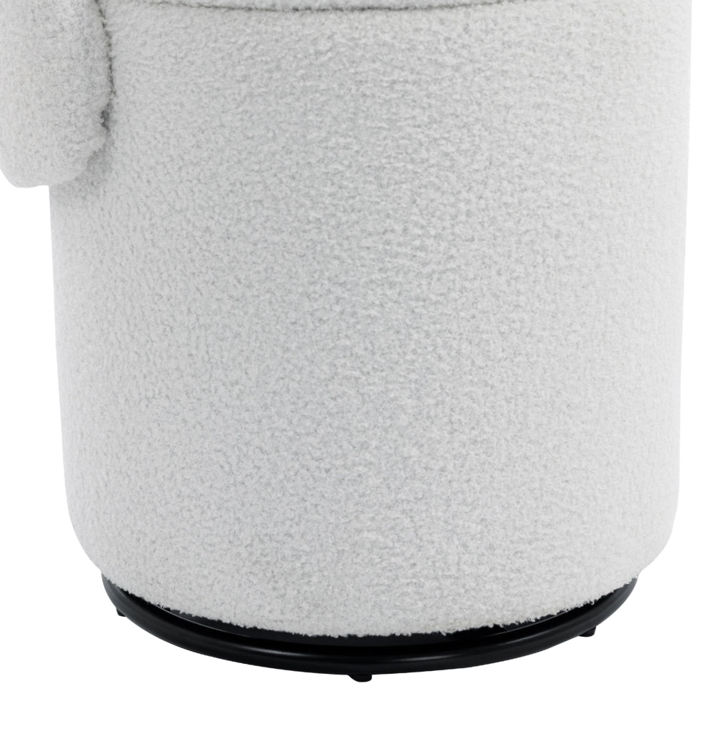Sgabello imbottito girevole a 360° con vano portaoggetti integrato, versatile per camera da letto e sala da pranzo
