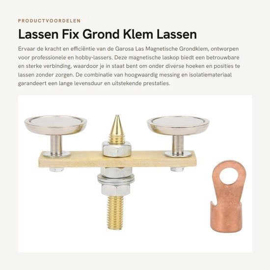 Lassen Klem con Alta Durata - Lassen Magneetto con Testa - Piastrella in Ottone/Scocciatura - Diametro 36mm - Diametro della Viti 65x10mm - Forte Magnetismo 3KG