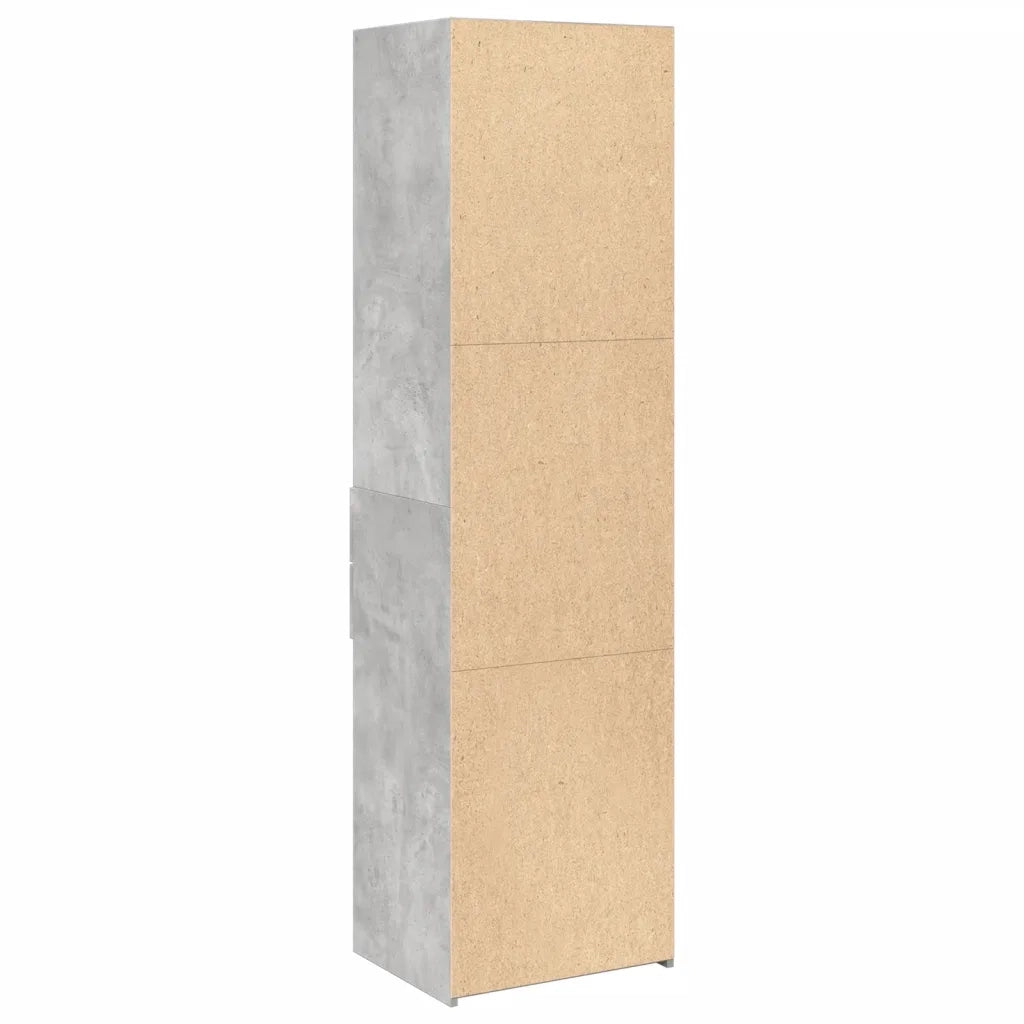 Credenza-Buffet-Armadio da cucina Grigio Cemento 50x42,5x185 cm in Legno Multistrato 593264