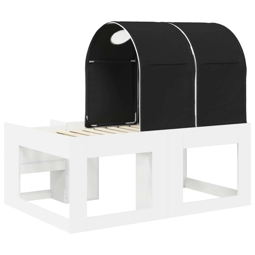 Letto con Tunnel 3 pz Bianco e Nero Legno ingegnerizzato 3423502