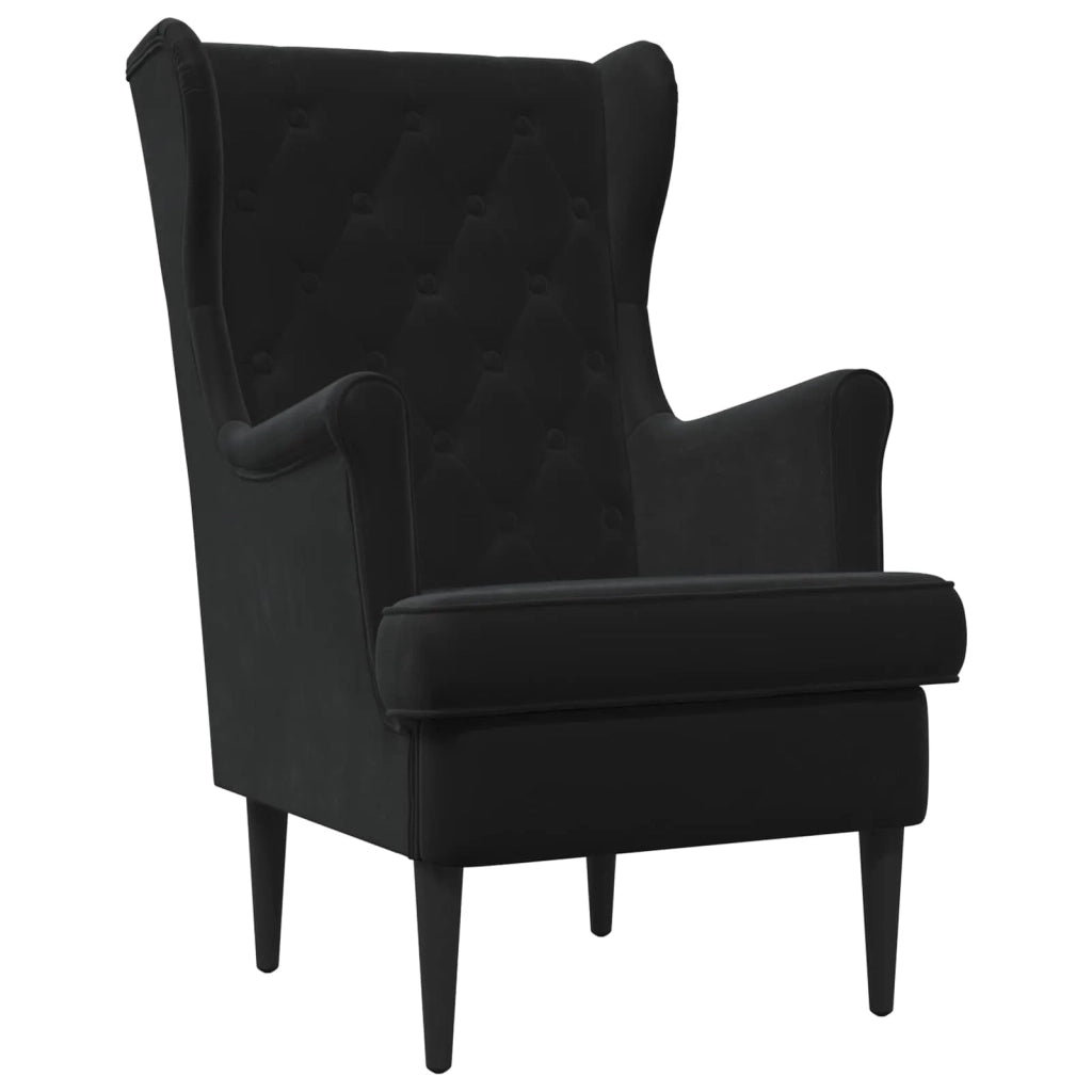Poltrona | Sedia Relax Nero Velluto