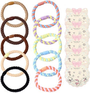 Accessori per capelli - Set di 10 elastici per capelli - Scrunchies - Accessori per capelli - Borse per accessori per capelli - Rosse - Materiale elastico morbido e resistente