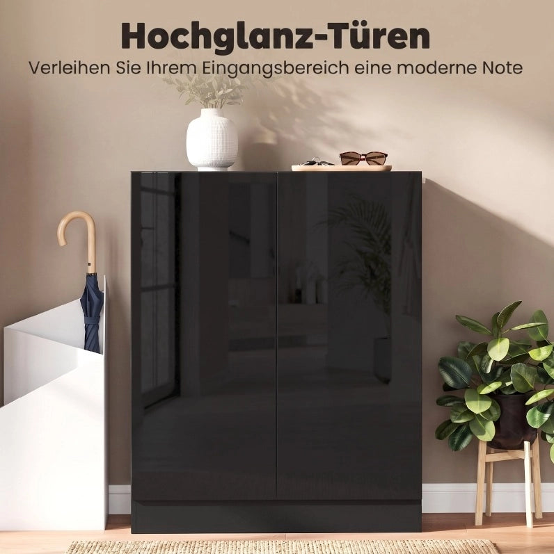 SCARPIERA 5 Ripiani 72x34,5x103 cm Nera con Ripiani Regolabili