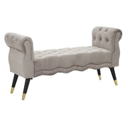 Panca VKH299, Grigio, Legno, 120x40x60 cm
