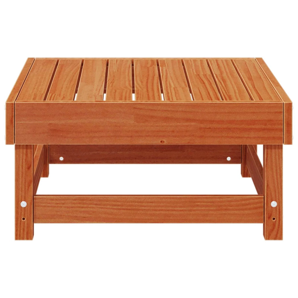 Poggiapiedi da Giardino Legno di pino massiccio Marrone Cera 865461
