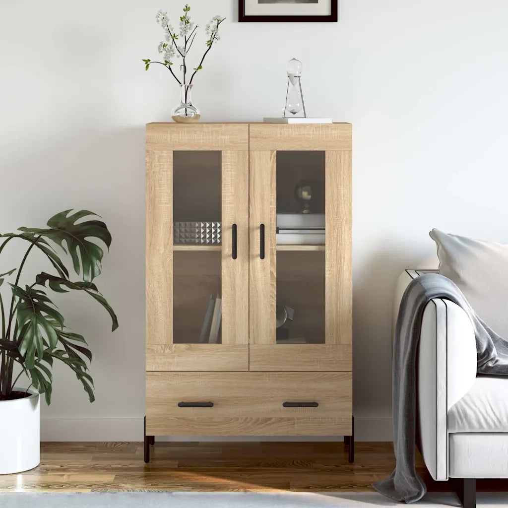 Credenza-Buffet-Armadio da cucina Rovere Sonoma 69,5x31x115 cm in Legno Multistrato 702186
