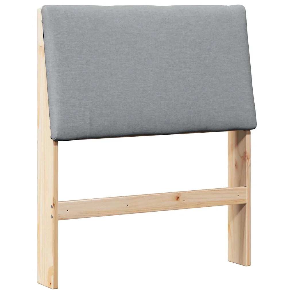 Testiera | Testata imbottita Grigio chiaro 75 cm Pino massello
