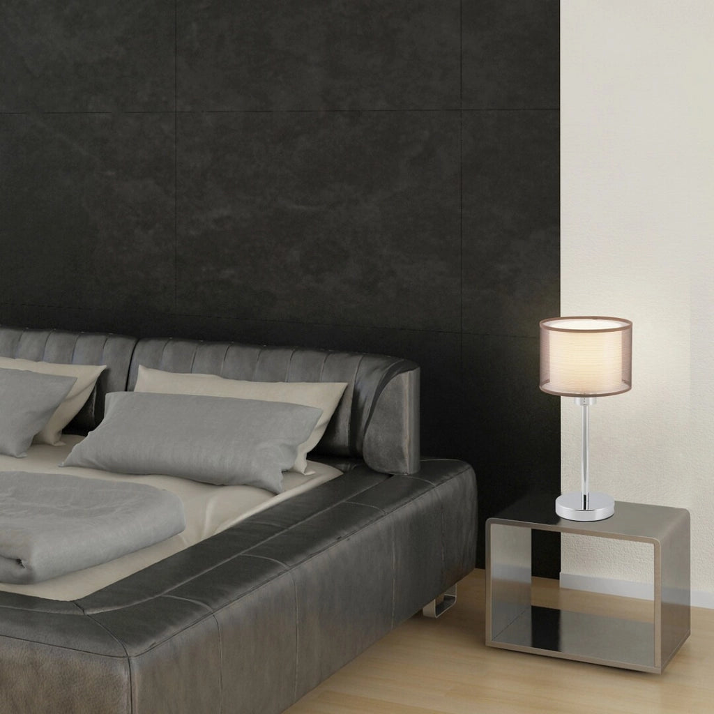 Lampada da tavolo Anastasia cromata E27 Rabalux 2631