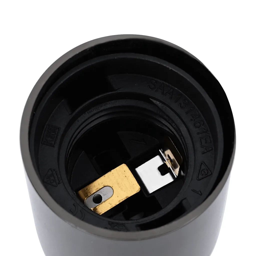 Portalampade 2 pz Nero Lucido E27 4106533