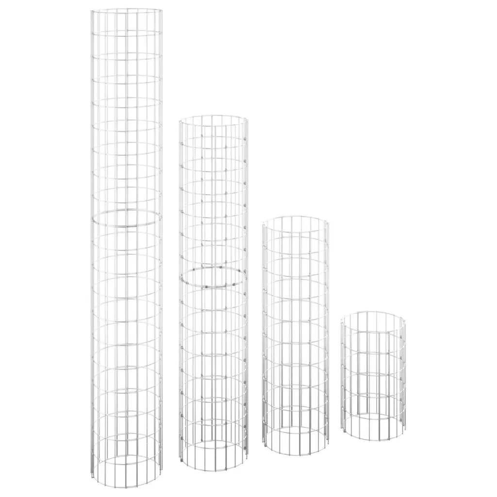 Fioriere Rialzate Gabbioni Circolari 4 pz Ø30x50/100/150/200 cm 152023