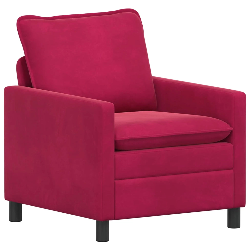 Set di divani 2 pcs Rosso Vino Velluto 3417071