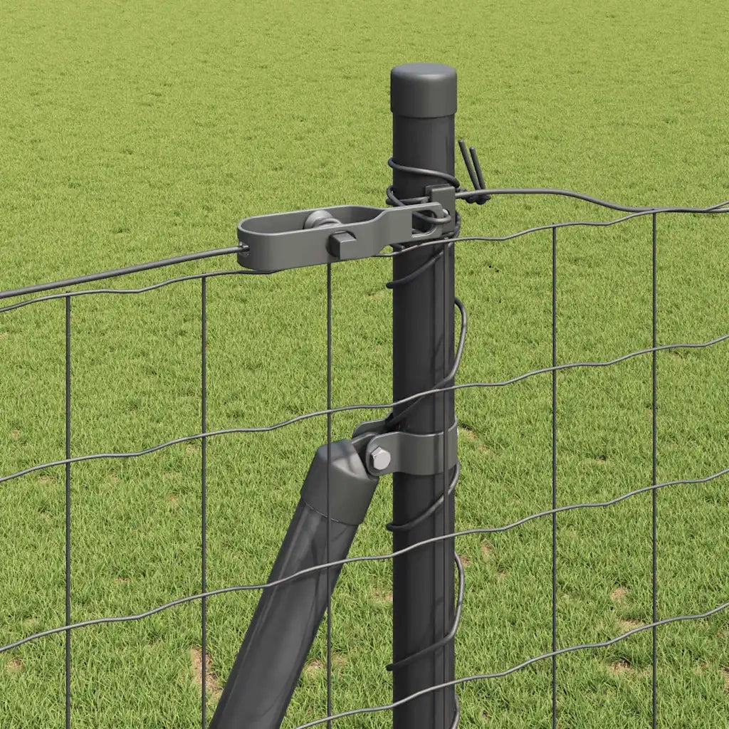 Recinzione con Posto Grigio 1,5 x 10 m Acciaio