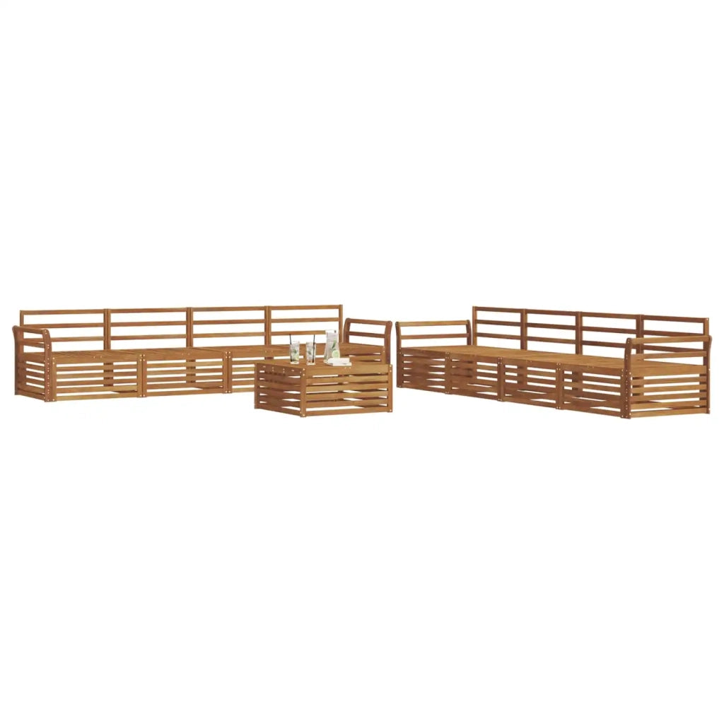 Set di divani da esterno 9 pcs Naturale 3373219