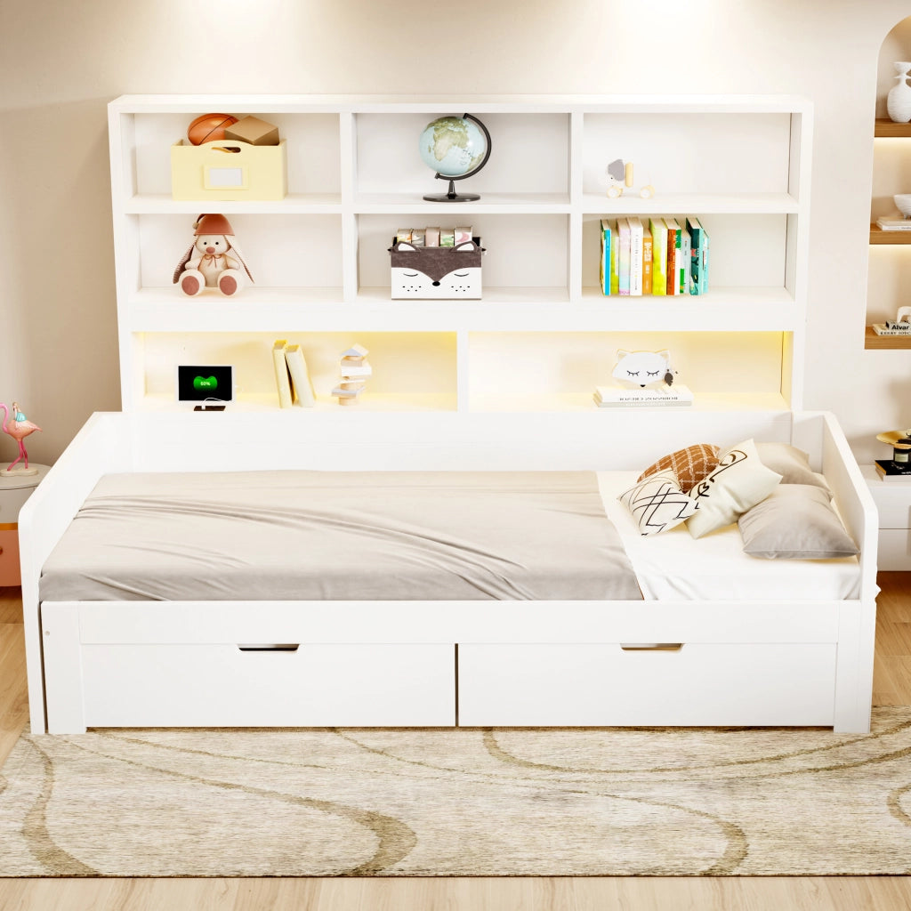 letto a soppalco mdf bianco 204 x 204 cm