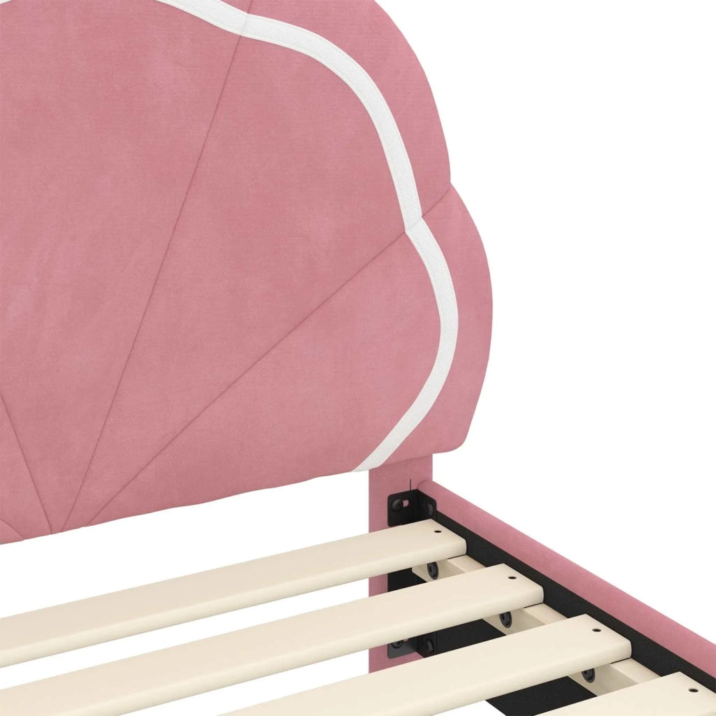 Letto singolo | Letto per adulti | Struttura letto per bambini con testata Rosa 70 x 140 cm