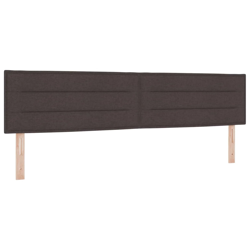 Letto con Box Spring, Materasso e LED Marrone Scuro Tessuto 3452018
