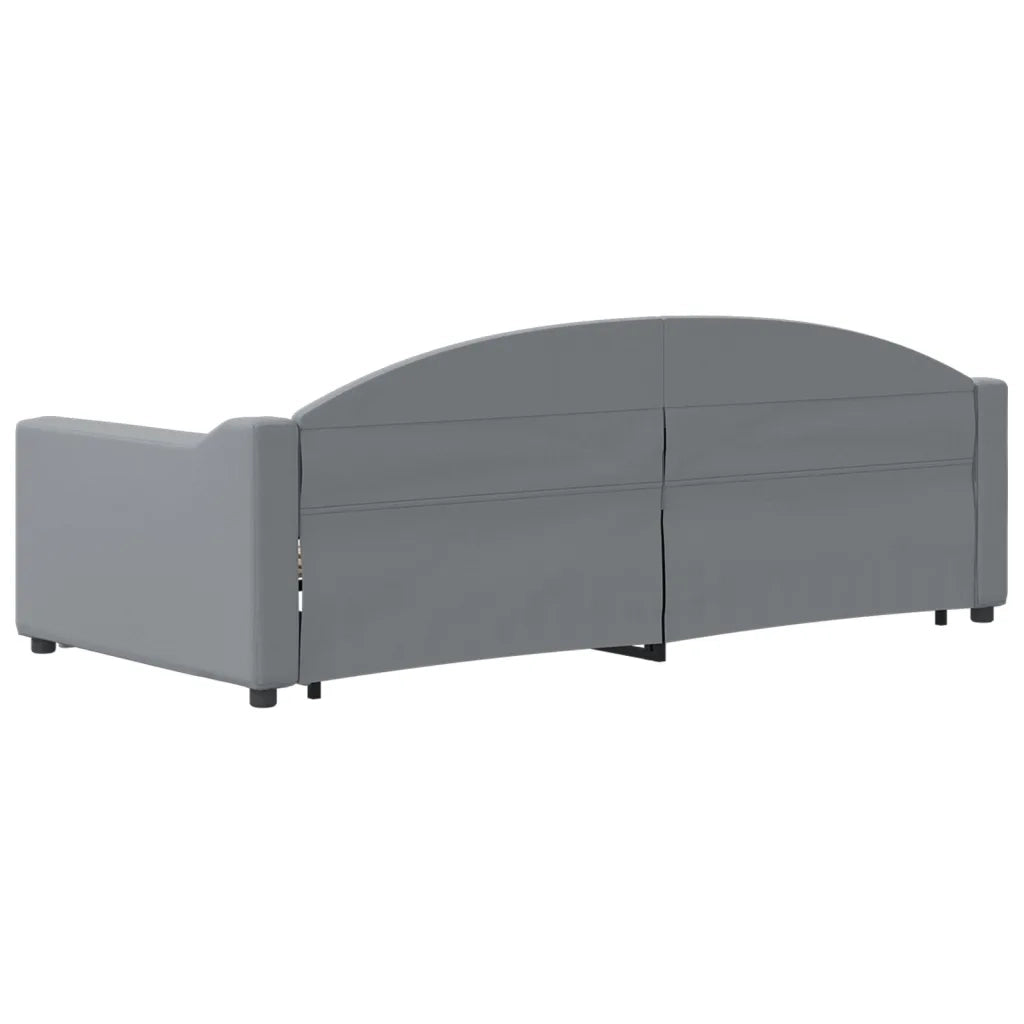 Divano Letto con Letto Estraibile Grigio Chiaro 90x190 Tessuto 3197540