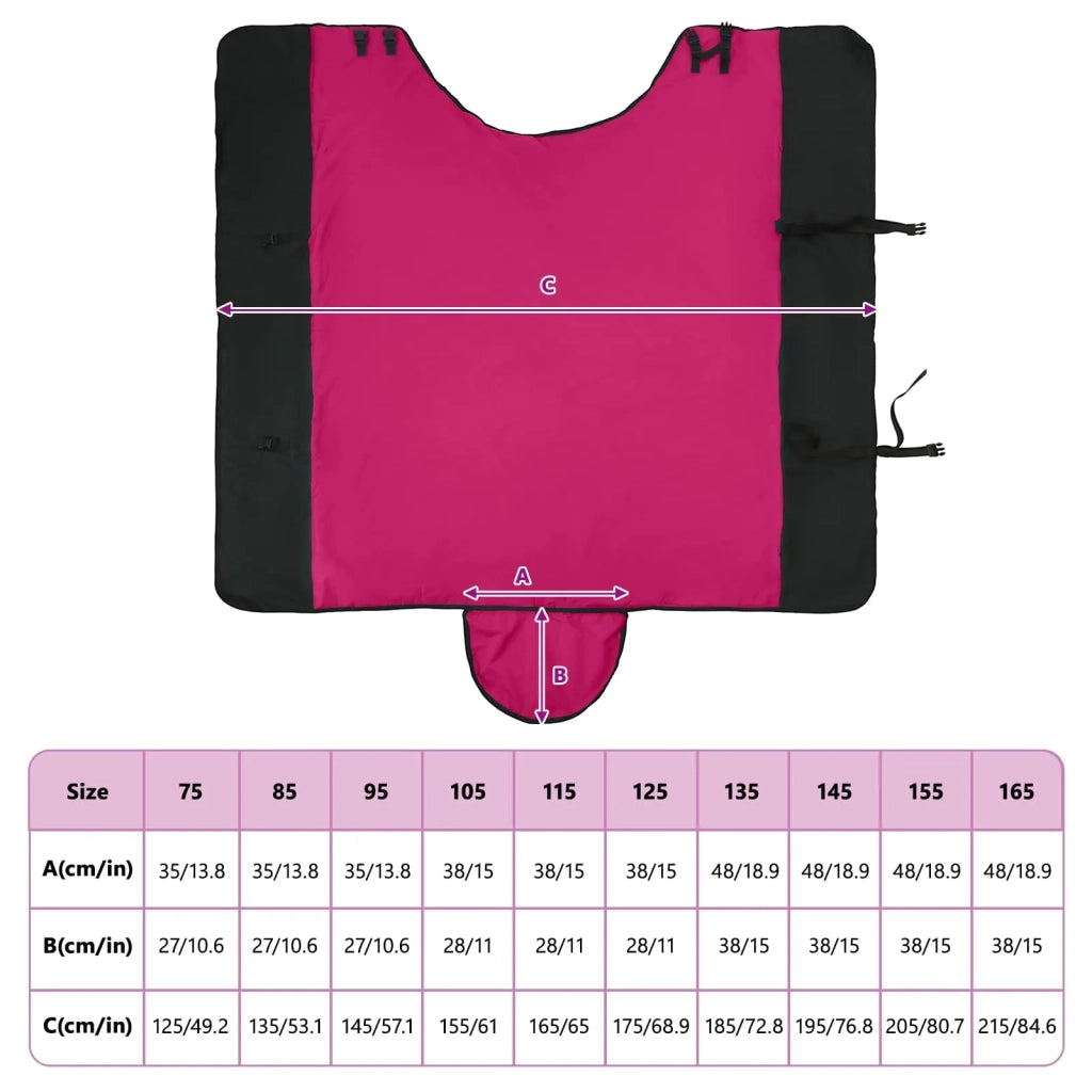Coperta per Cavalli Rosa e Nero 85 cm Poliestere 42013078