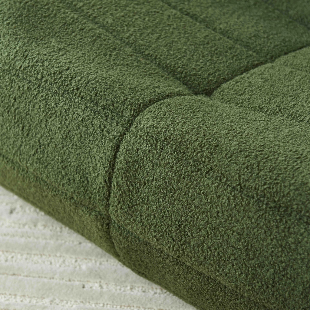 Poltrona Sacco Verde in Teddy Velvet 110 × 85 × 79 cm