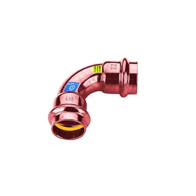 CURVA IN RAME A PRESSARE  90  ° FF ACQUA/GAS- Diam. 12- FRABO- pezzi 1