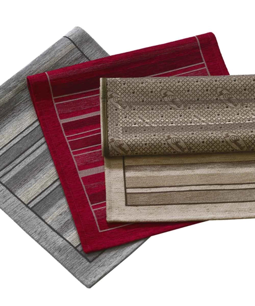 Tappeto STYLE BLU cm.55x140 moderno a righe, passatoia cucina multiuso lavabile velour antiscivolo