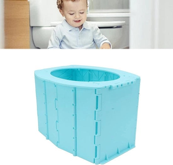 Toilet portatile per bambini - toilette di allenamento per bambini - contenitore pieghevole per esterno - toilette per emergenze campeggio lunghe trasferte - contenitori per bambini - contenuto - sacchetto di rifiuti.