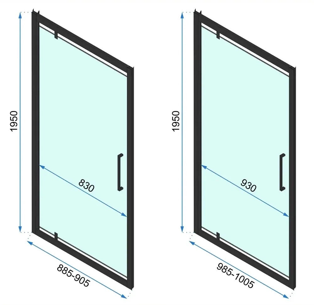 Cabina Doccia Rea Rapid Swing Chrom 90x80