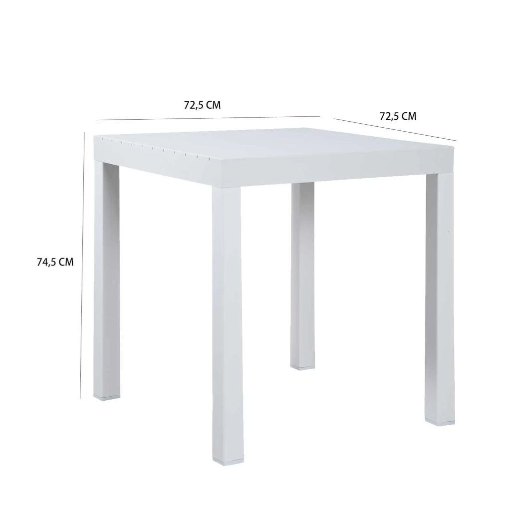 LÚZETE - TAVOLO DA GIARDINO ELVO BIANCO