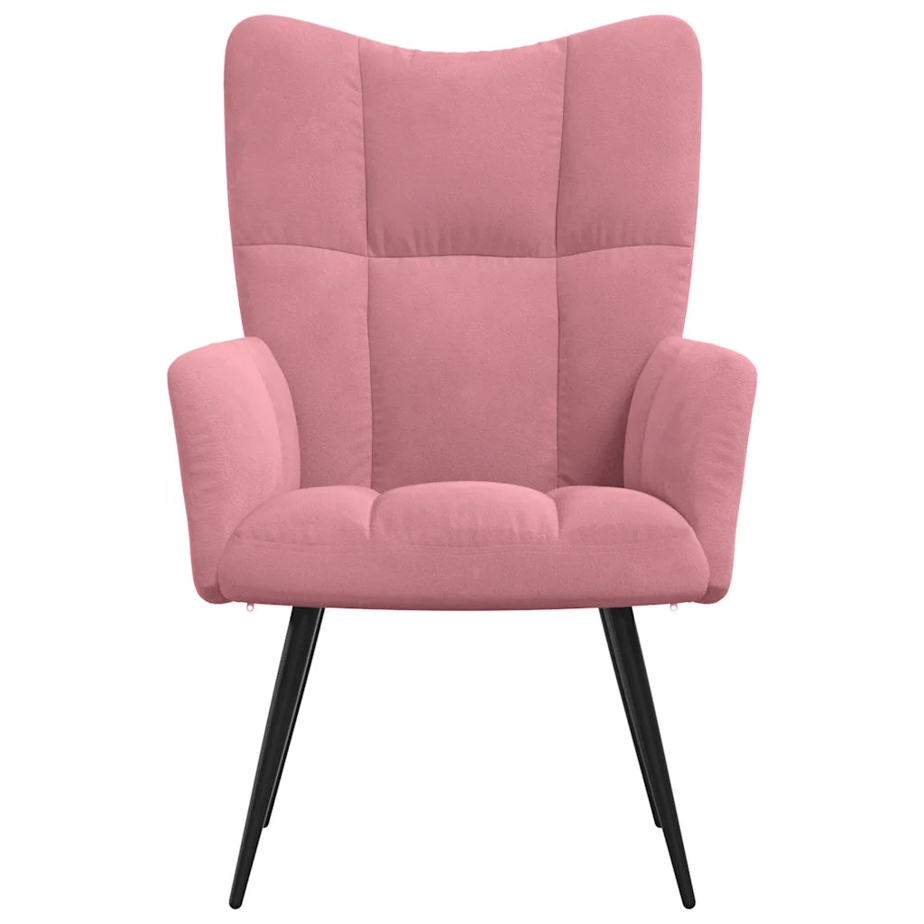 Sedia Relax Rosa in Velluto 328077