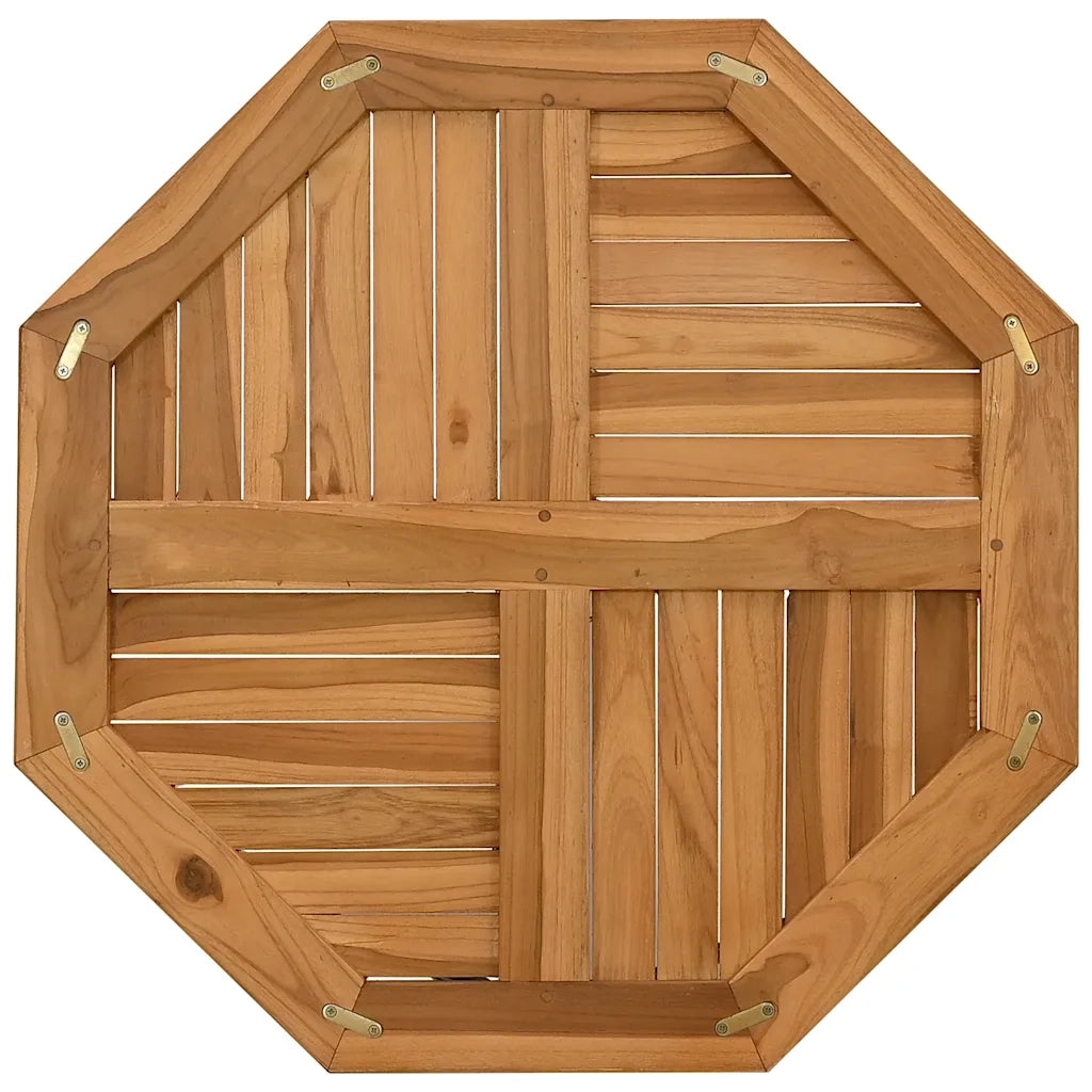 Dessus de table 70x70x2,5 cm octogonal bois de teck massif