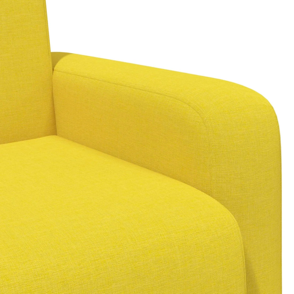Poltrona-Divano Sedia Giallo Chiaro Tessuto 888366