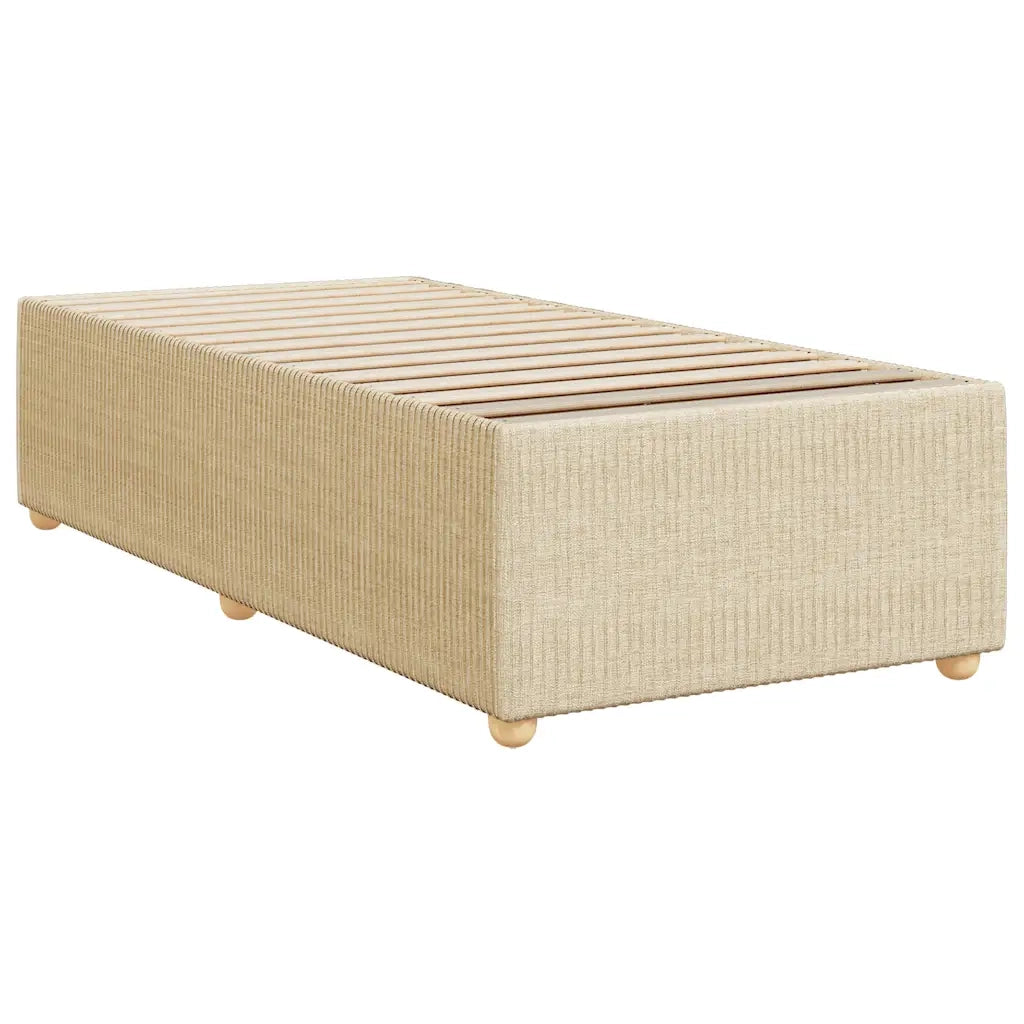 Giroletto a Molle con Materasso Crema 100x200 cm in Tessuto 3289686