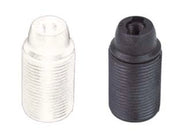 PORTALAMPADA E14 TERMOPLASTICO FILETTATO- - colore bianco - 10 pezzi