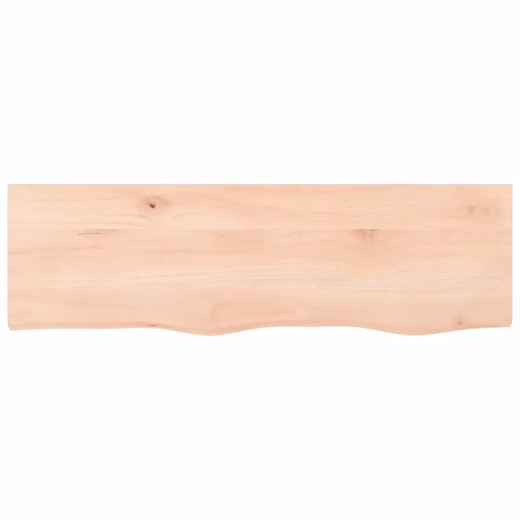 Ripiano a Parete 100x30x(2-4) cm Massello Rovere Non Trattato 363561