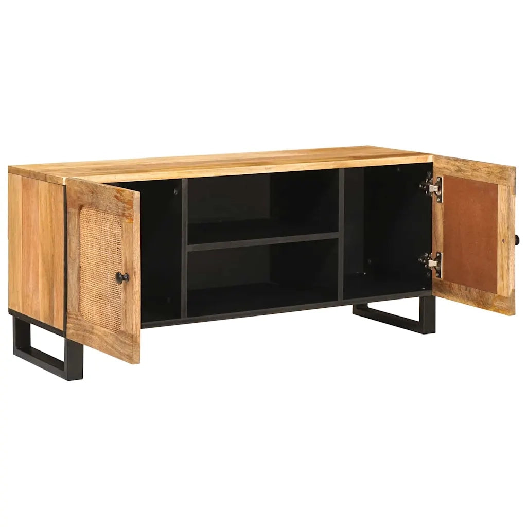 Mobile TV Marrone 105 x 33 x 46 cm Legno di mango massello 4018044