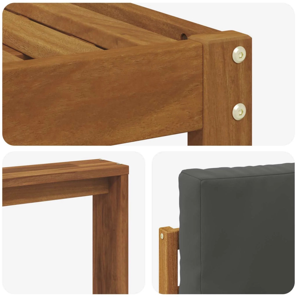 Set di divani da esterno con cuscino 8 pcs Naturale e Antracite 3366120
