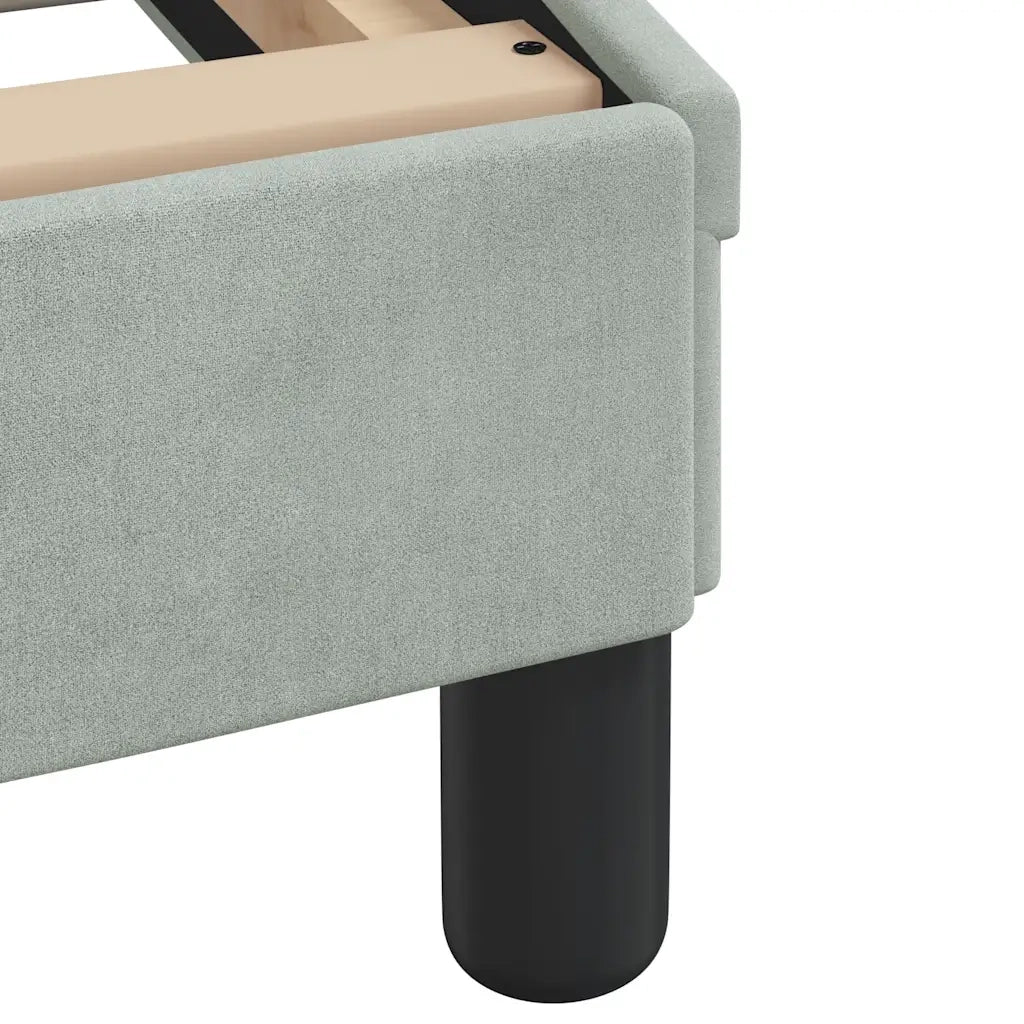 Giroletto senza Materasso-Struttura Letto Hanko Grigio Chiaro 180x200 cm Velluto