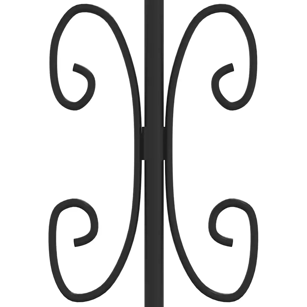 Cancello per recinzione KAMPEN con punta a lancia Nero 103x125 cm in acciaio 151091